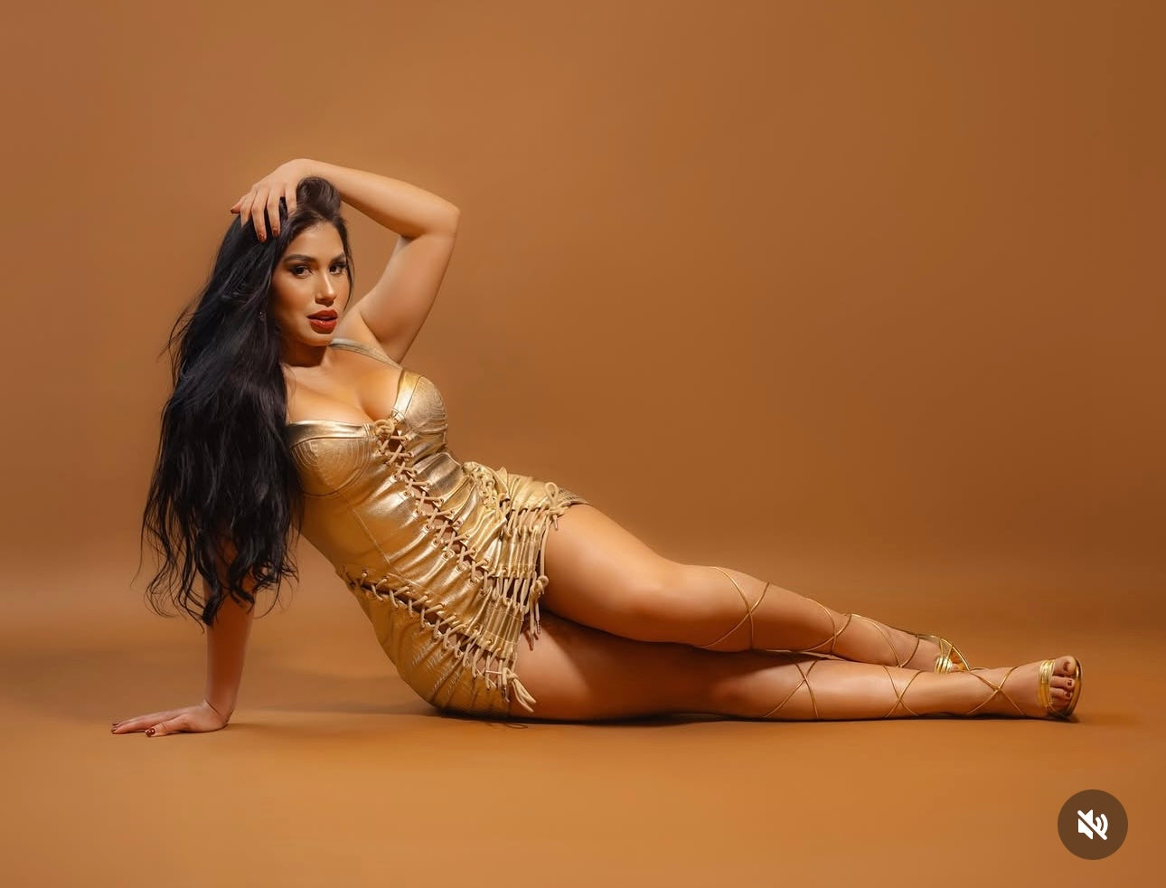 Gold Mini Dress