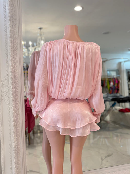 Baby Pink Mini Dress