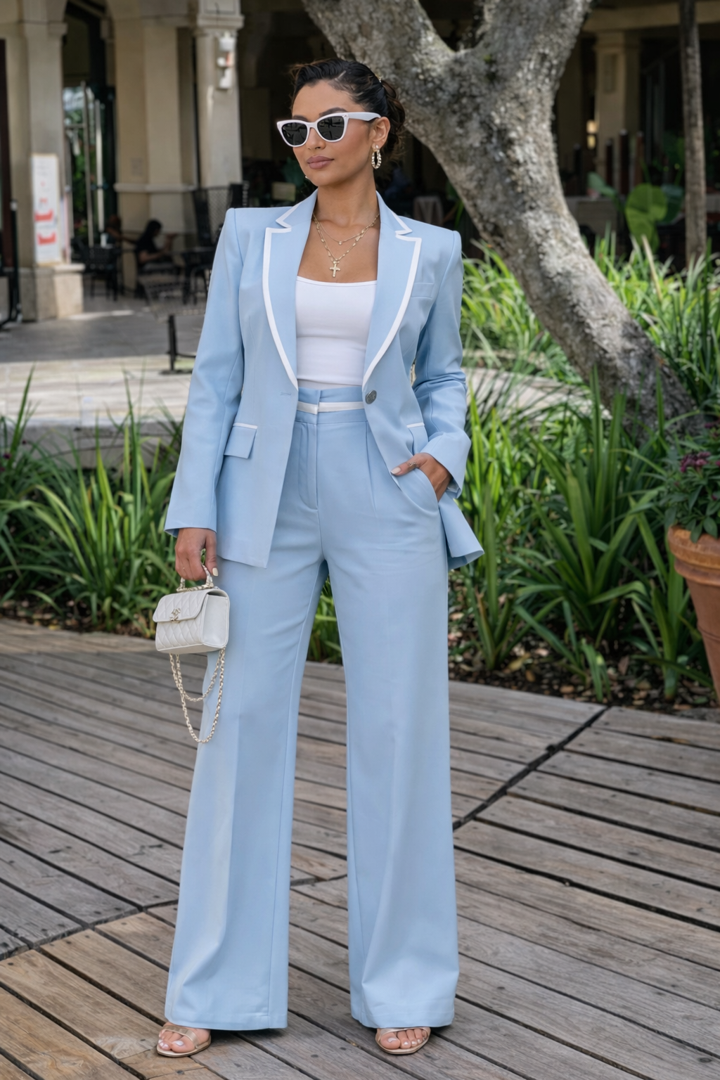 Move Out of the Way Pant Set Blue