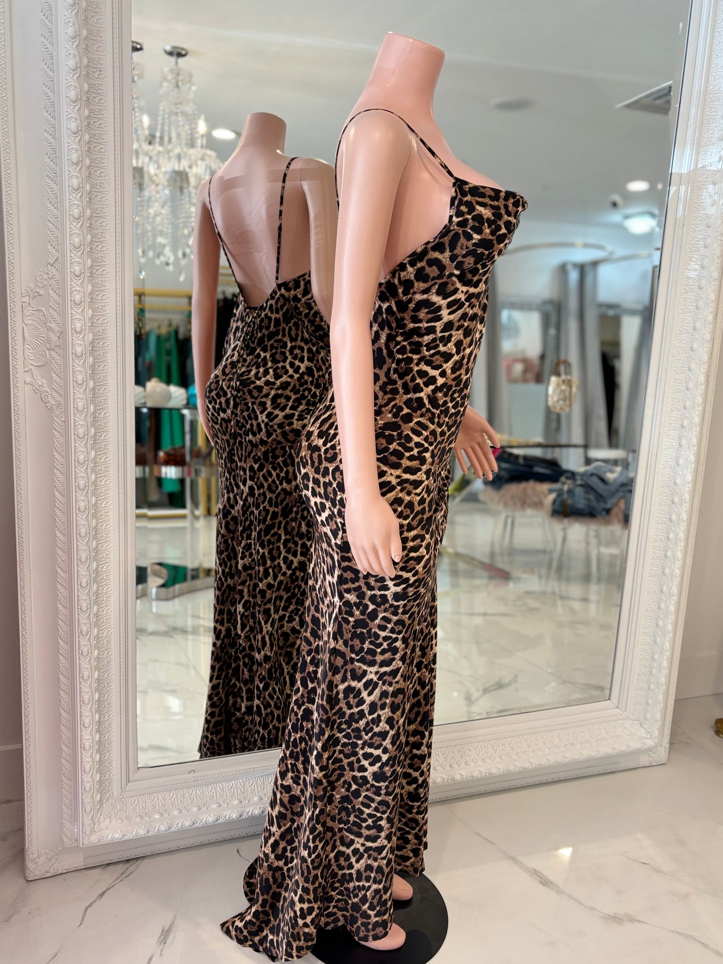 Watch the Spots Maxi Dress Animal Print