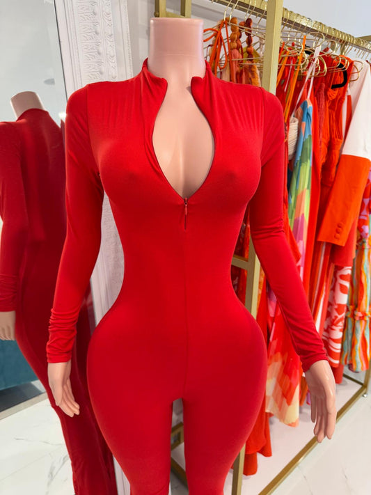 Night To Remember Jumpsuit Red