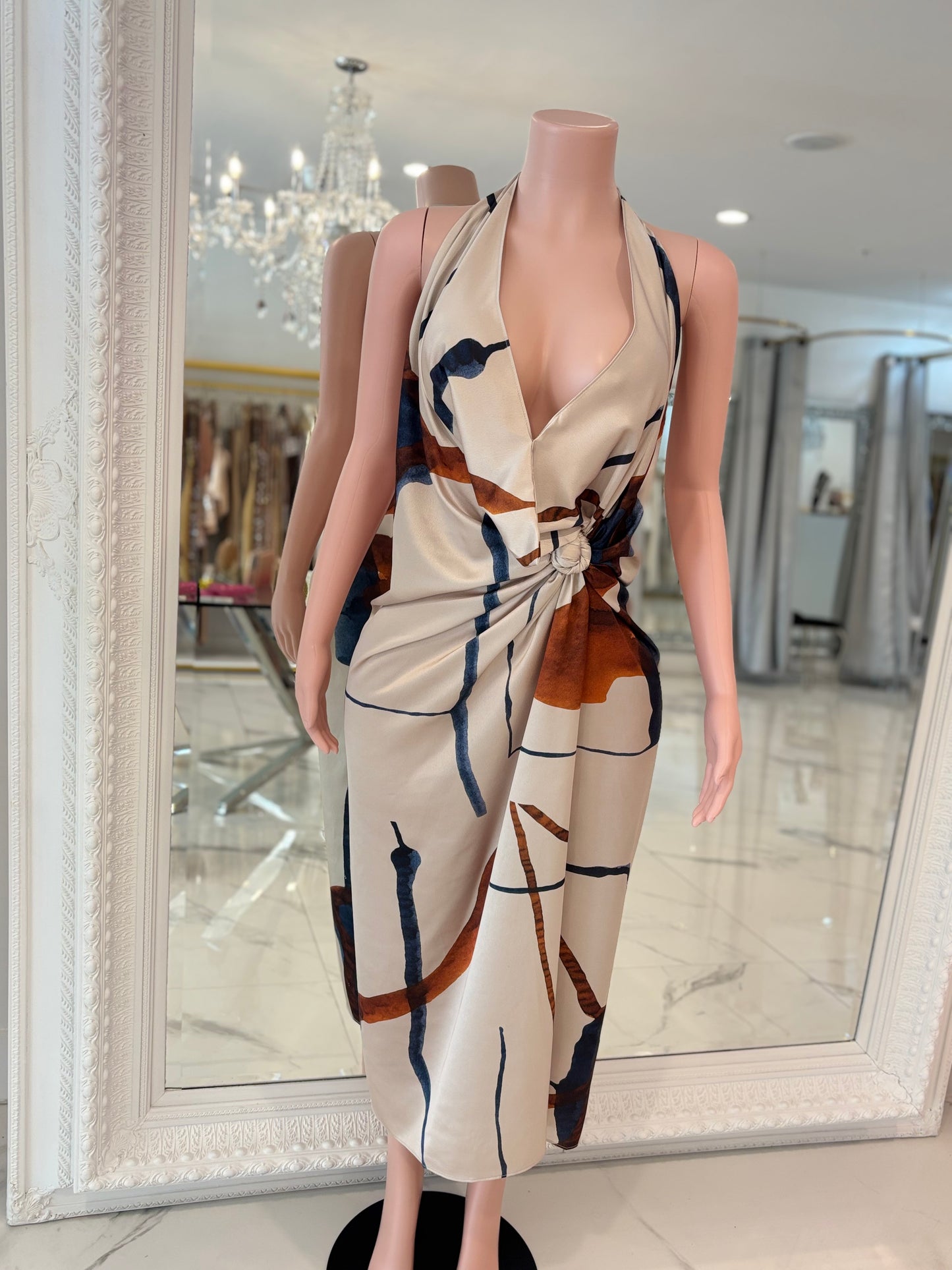 Don't Worry About the Mess Maxi Dress Beige 
