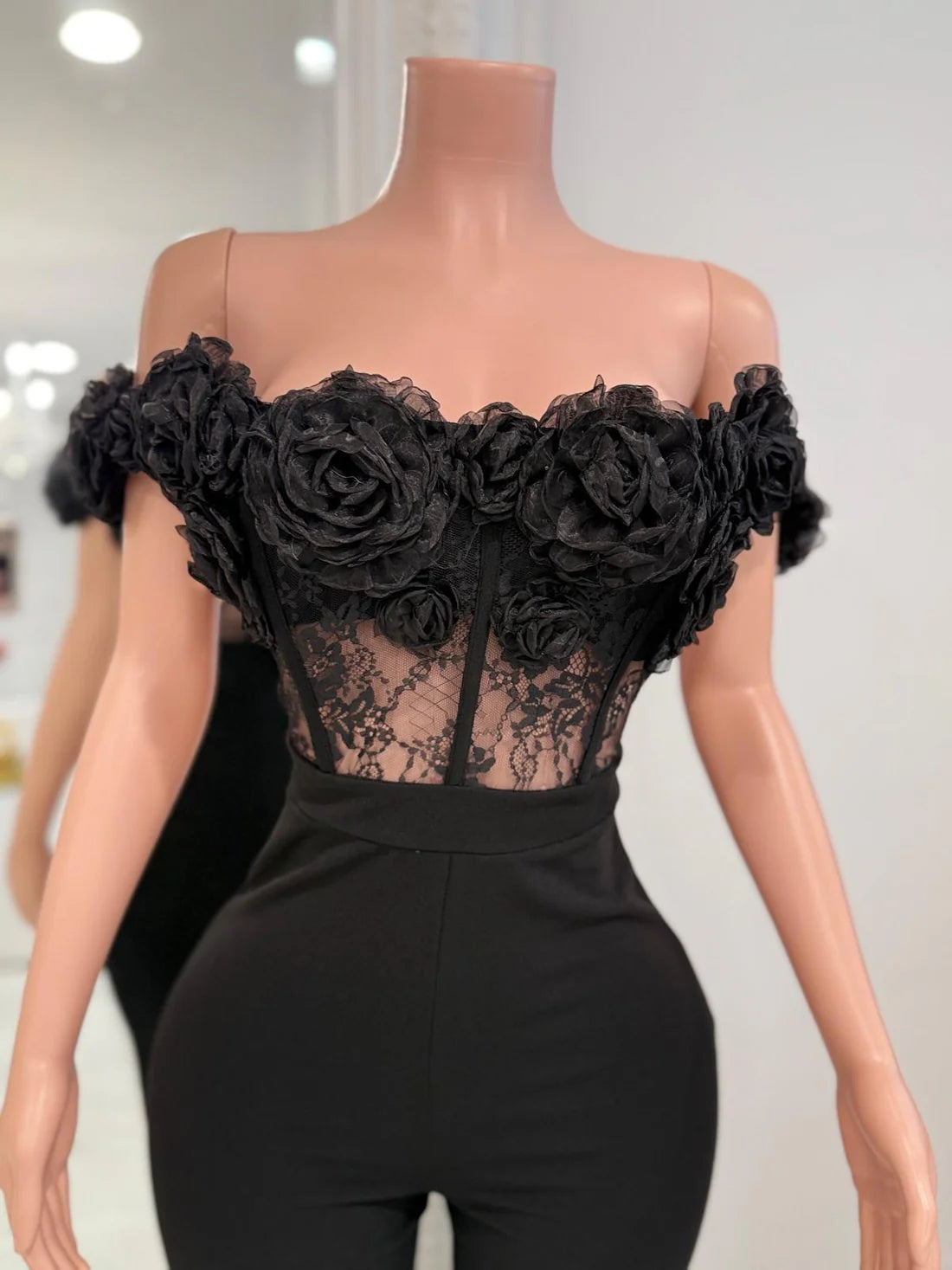 Rosette Lace Dream Floral Jumpsuit