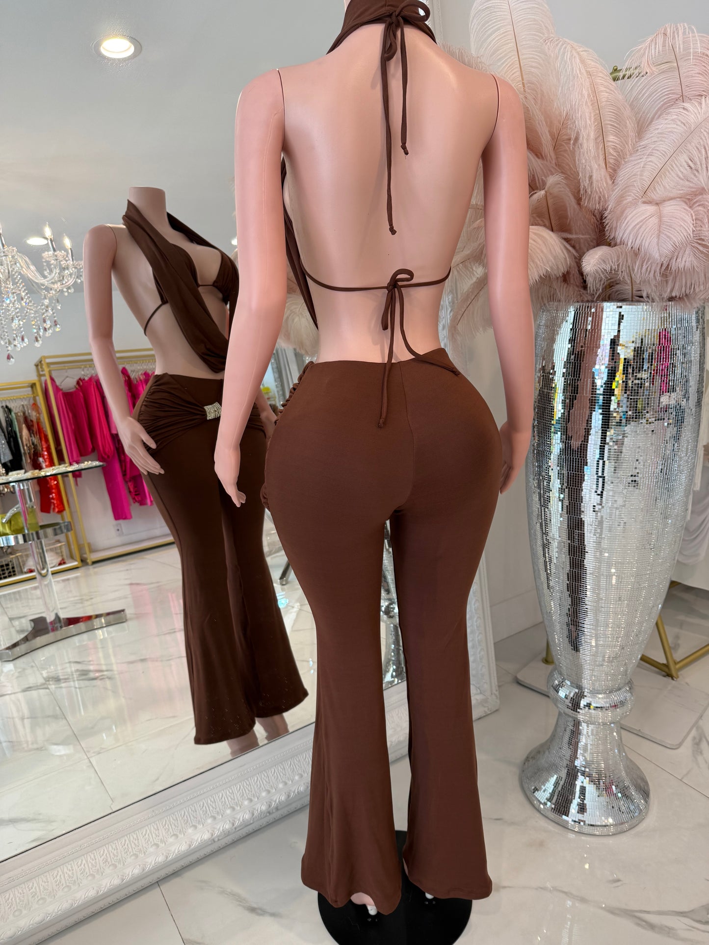 Let Me Get a Taste Pant Set Brown