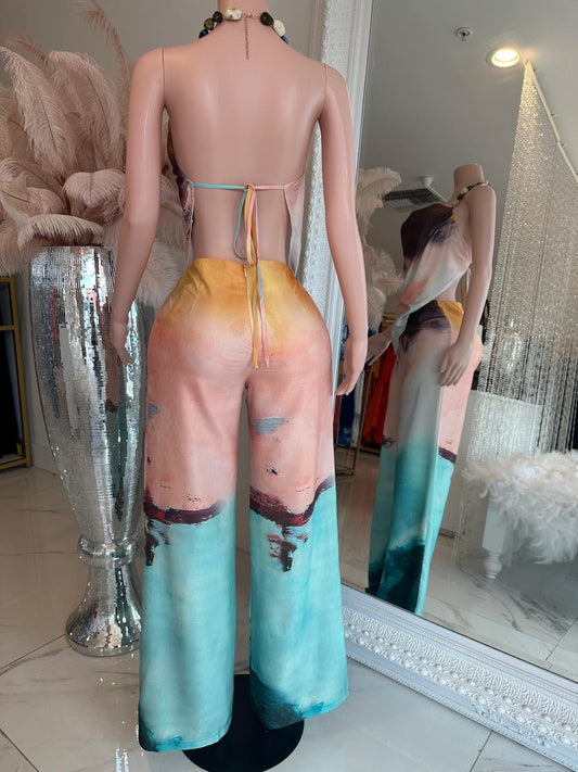 Graceful Gardens Pant Set Green