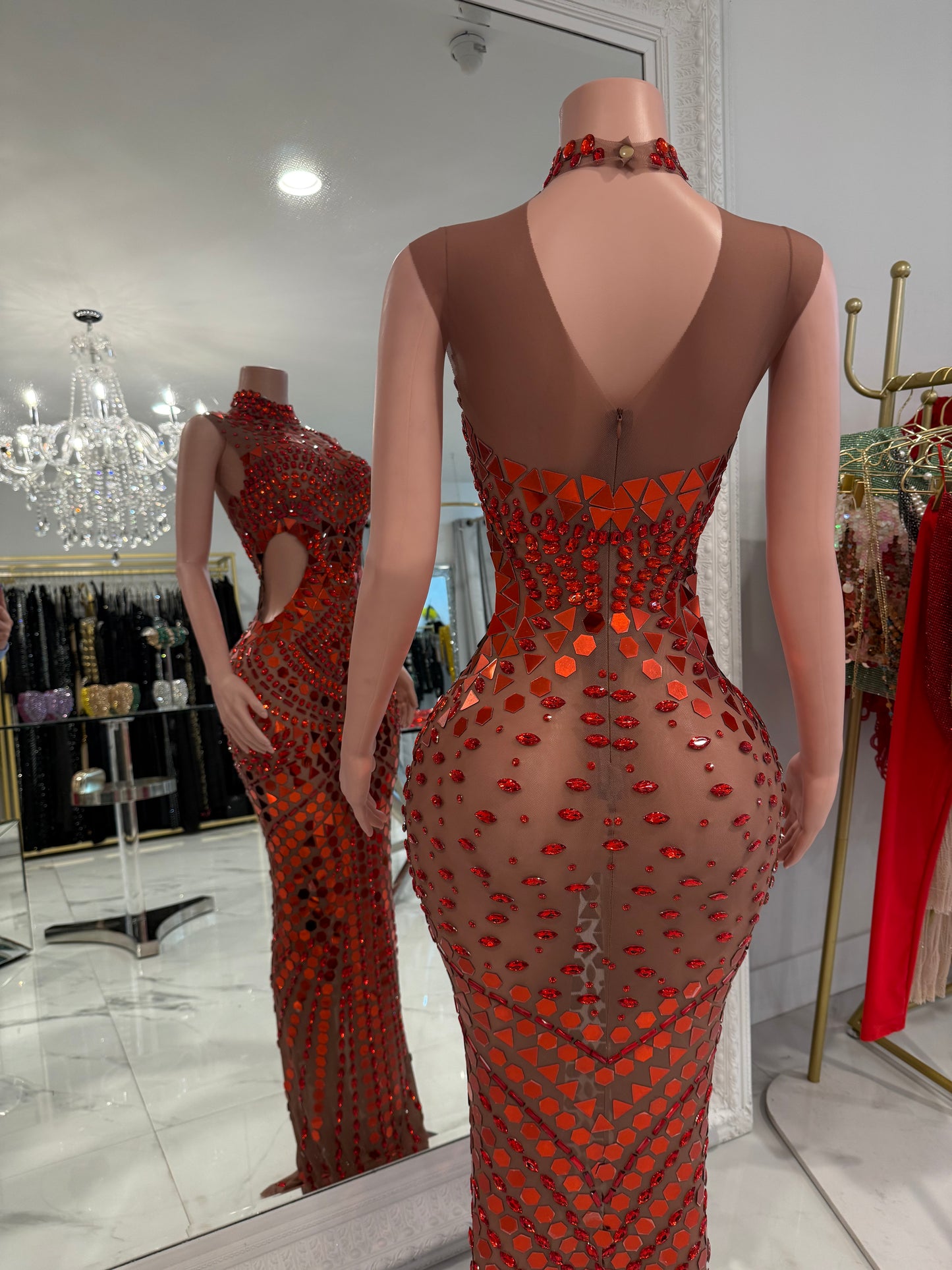 Glamour Maxi Dress Red