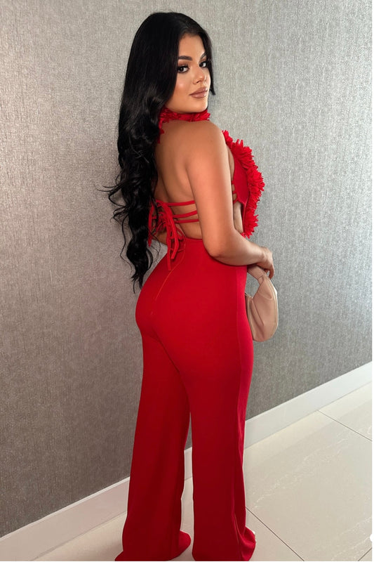 Flowers For Me Pant Set Black