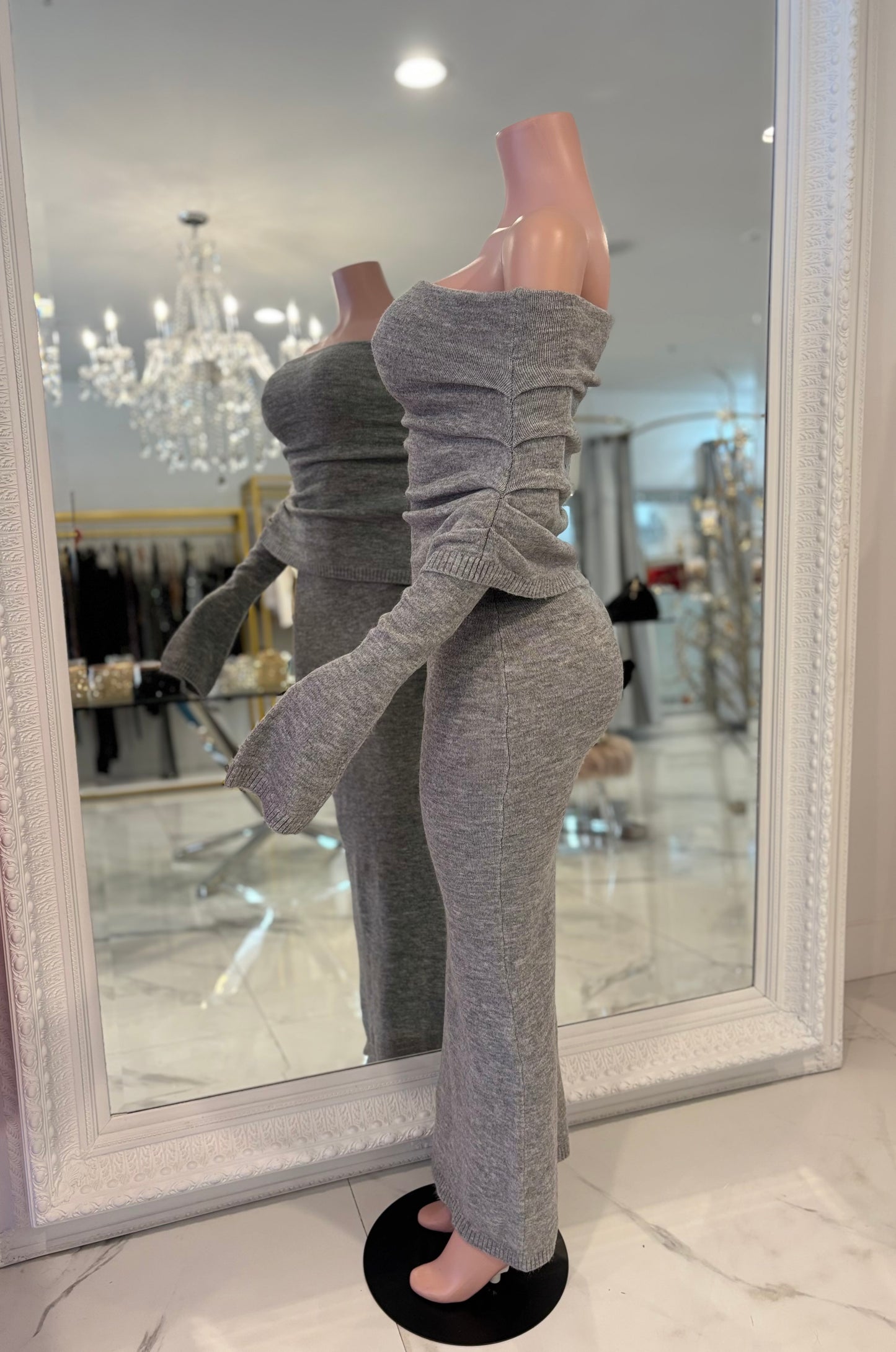 Cozy and Cute Maxi Dress Grey