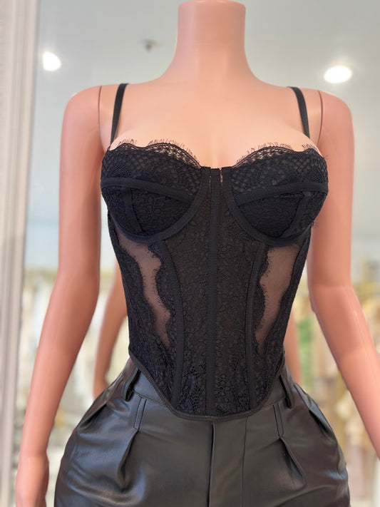 Come and Get a Peek Top Black