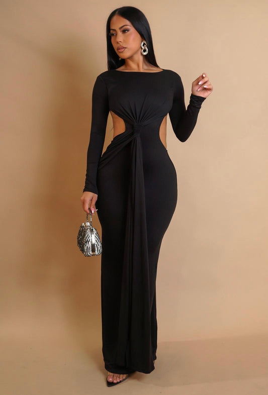 Sexy And Elegant Maxi Dress Black