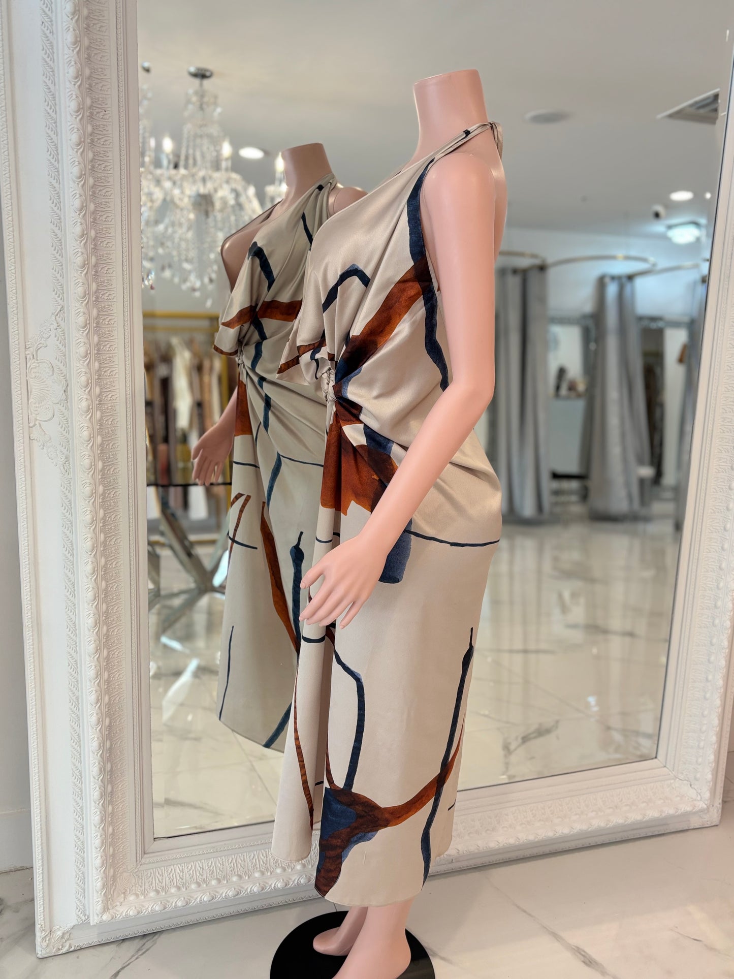 Don't Worry About the Mess Maxi Dress Beige 
