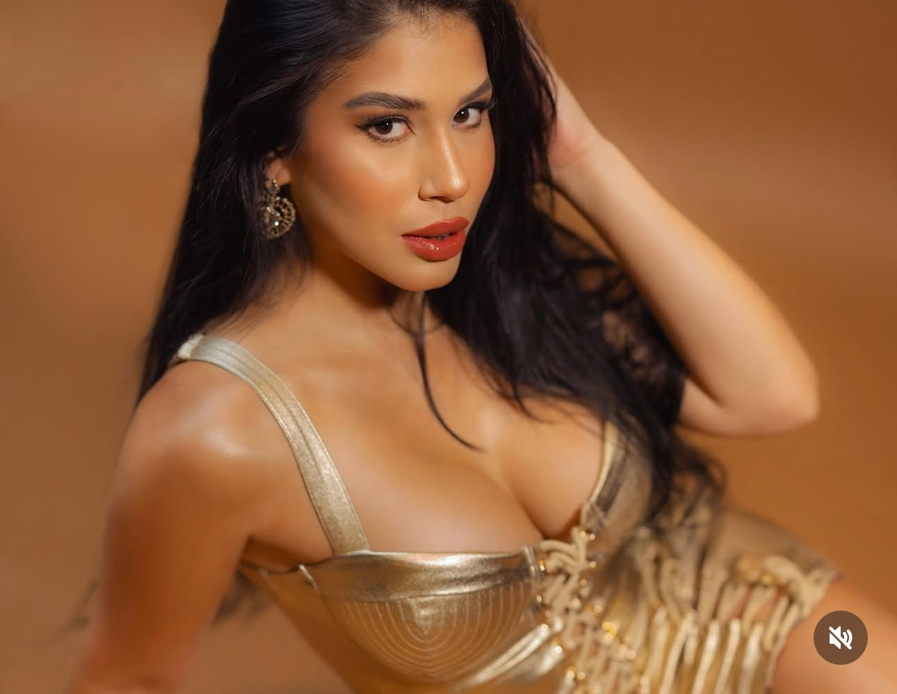 Gold Mini Dress