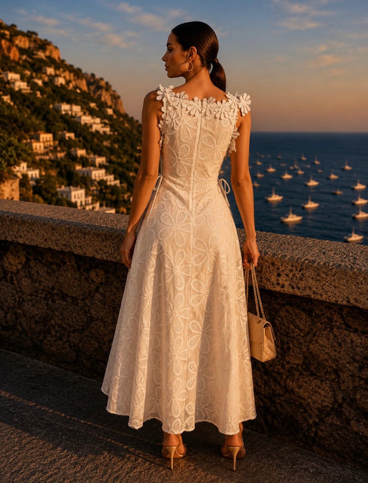 Look At The Sky And See Me White Dress