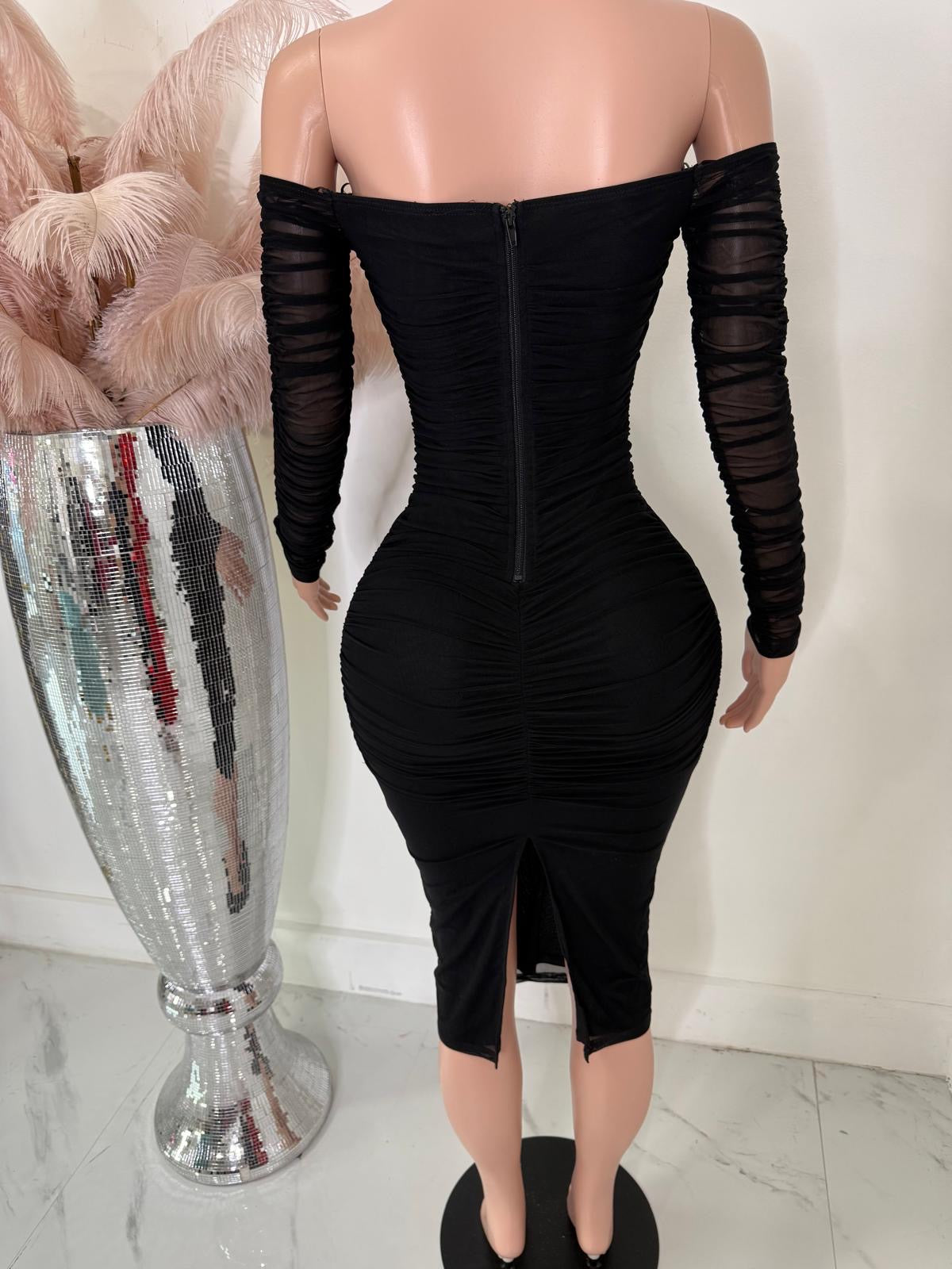 The Opulence Ruched Midi Dress