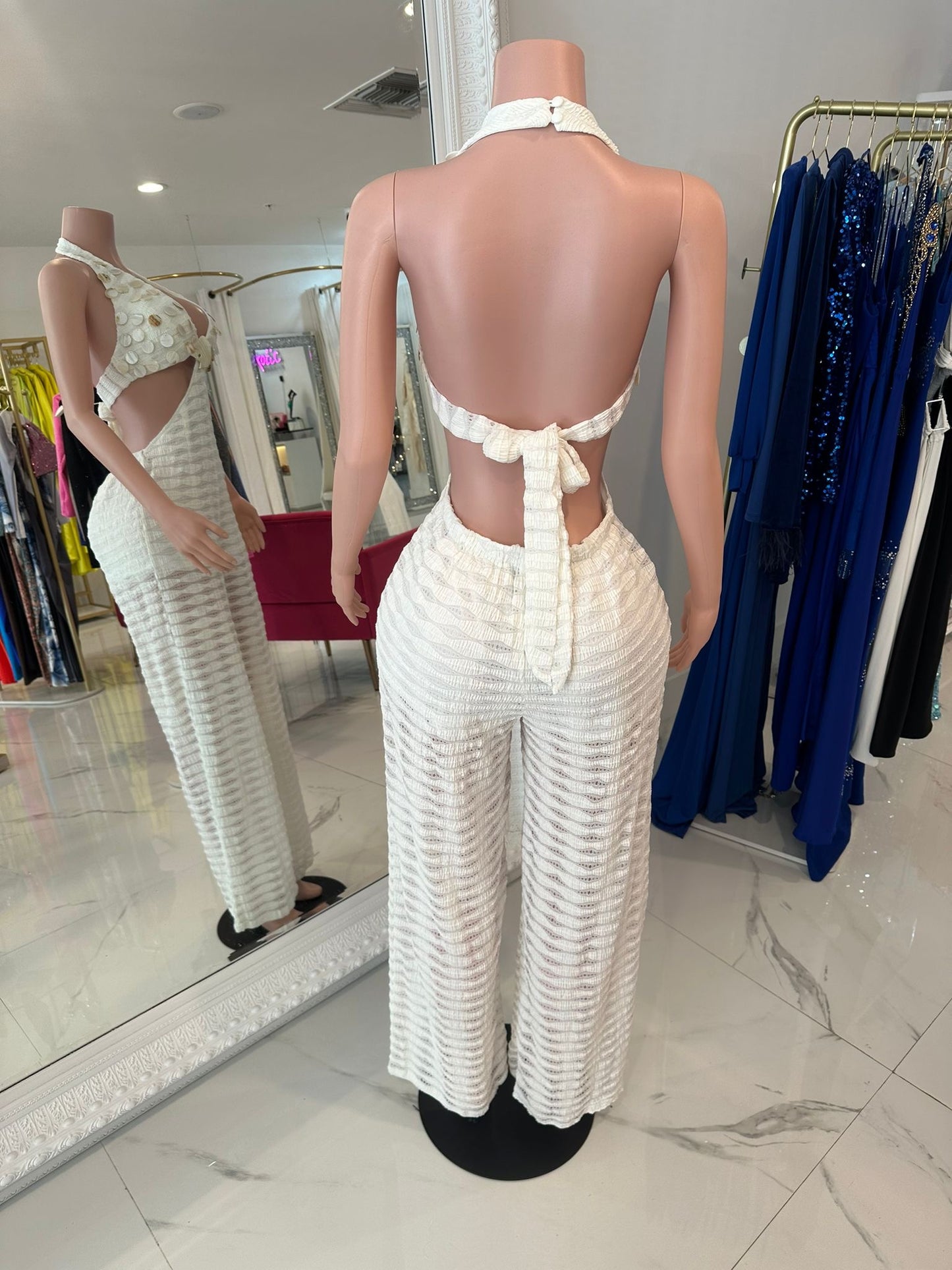 Beach Party Jumpsuit White