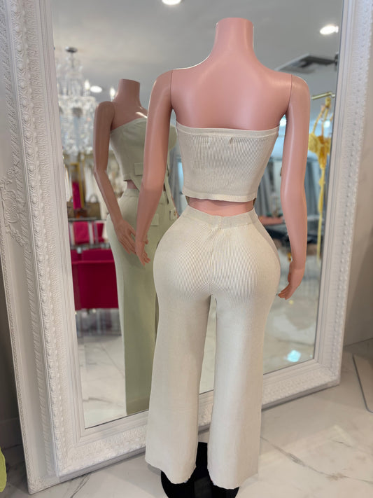 Grace and Elegance Pant Set Beige