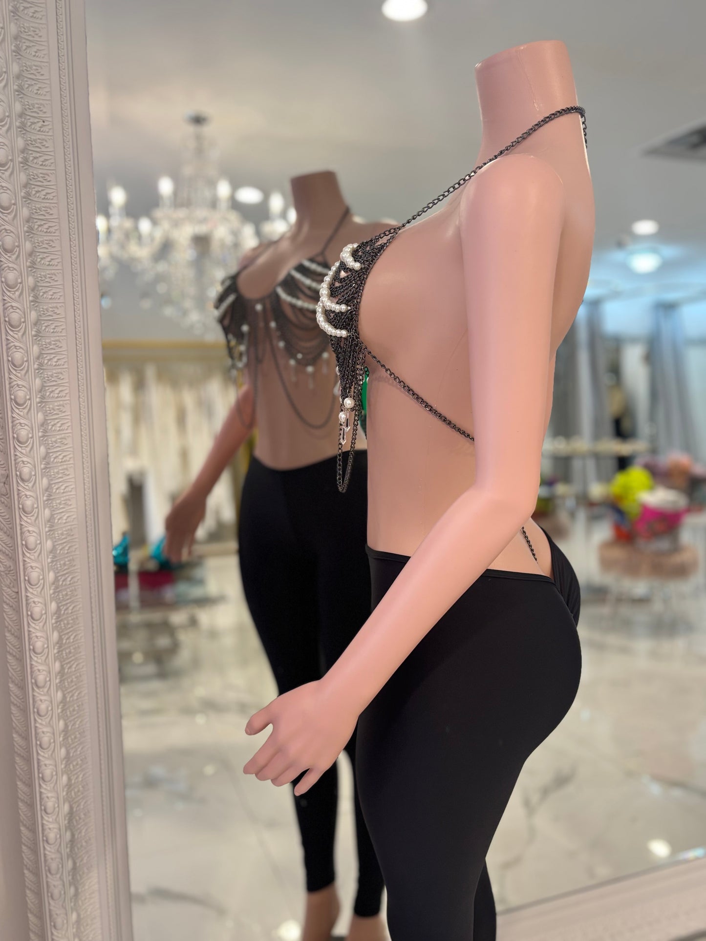 Iconic Goddess Pearls Top