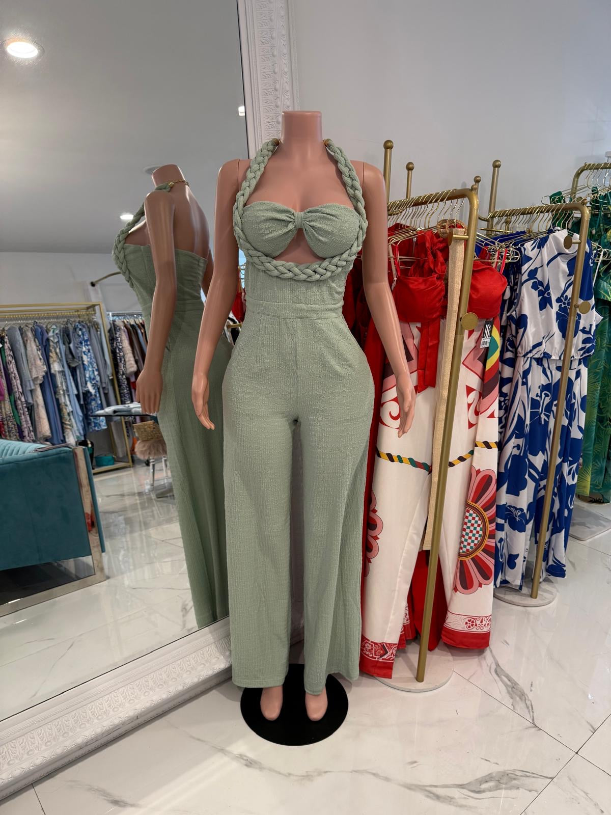 Luxe Braided Halter Jumpsuit