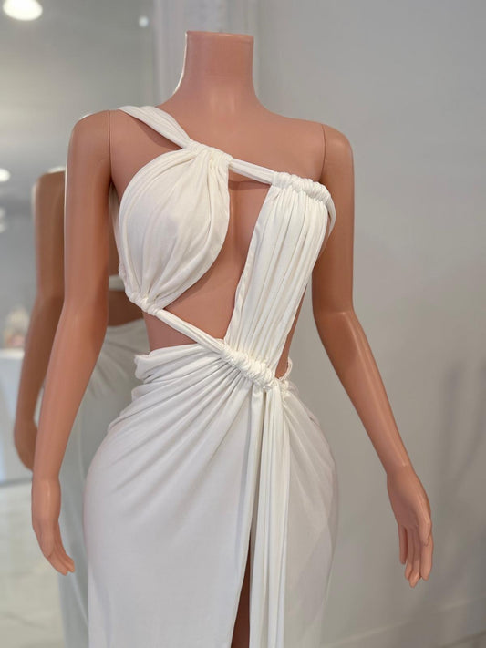 Nova Cascade Ruched Maxi Dress