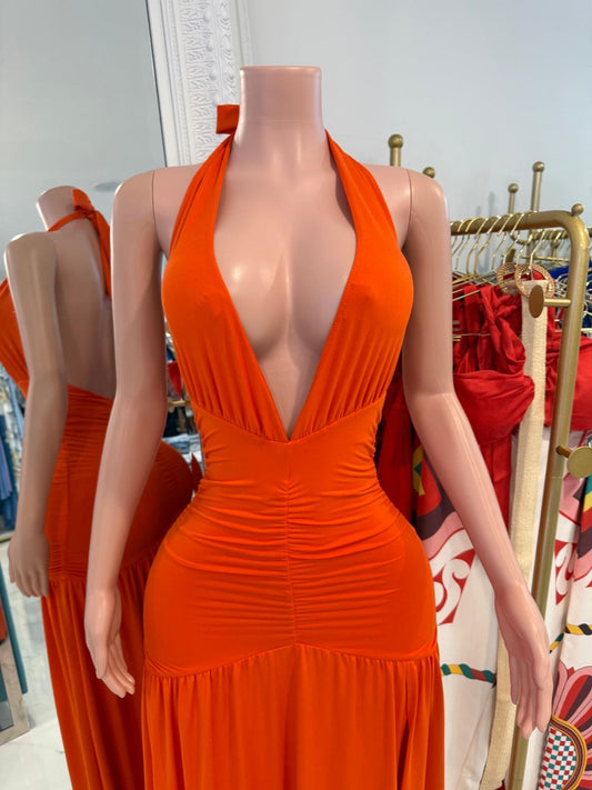 Nocturnal Flow Ruched Maxi Dress