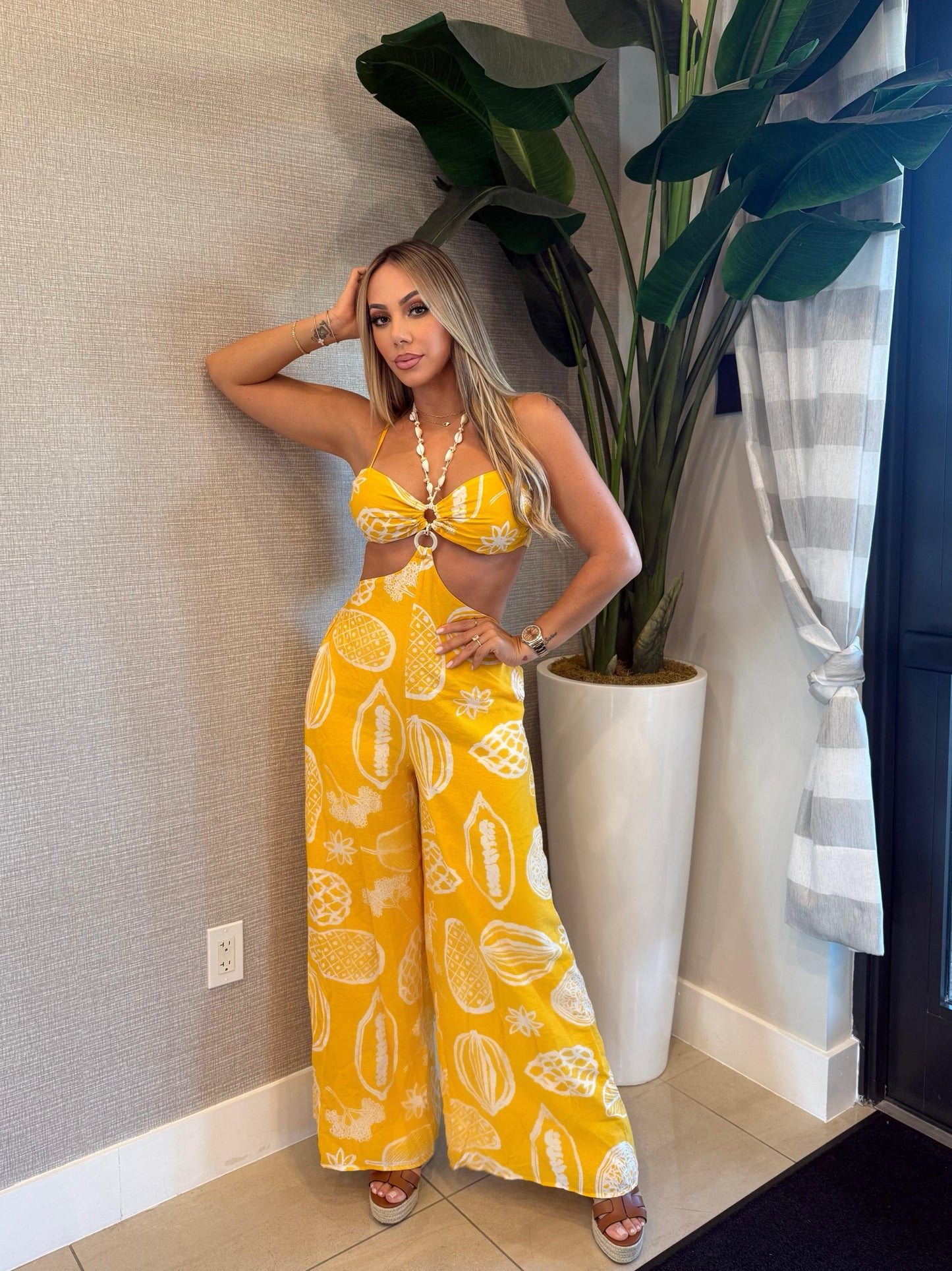 Island Dreaming Jumpsuit Yellow