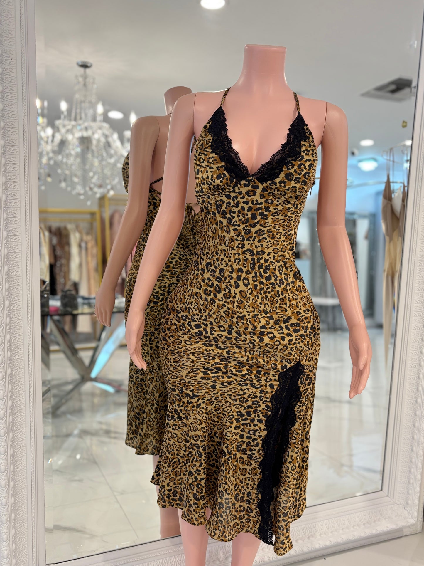 Sexy Panther Midi Dress