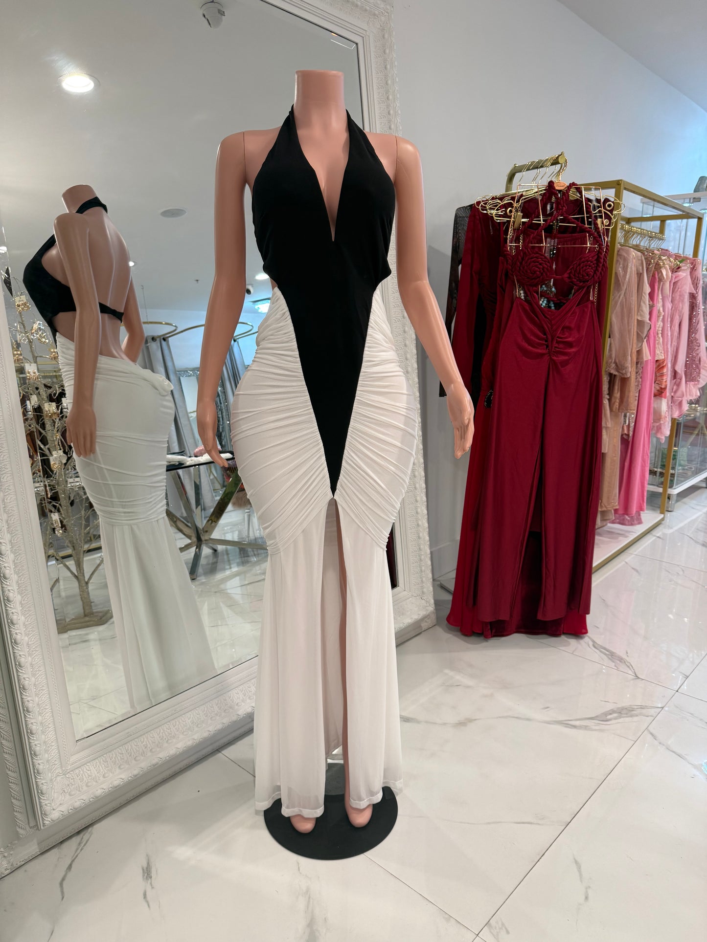 black and White Maxi Dress