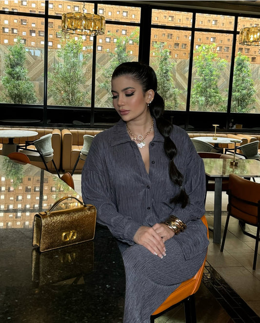 Rustic Reverie Pant Set Dark Grey