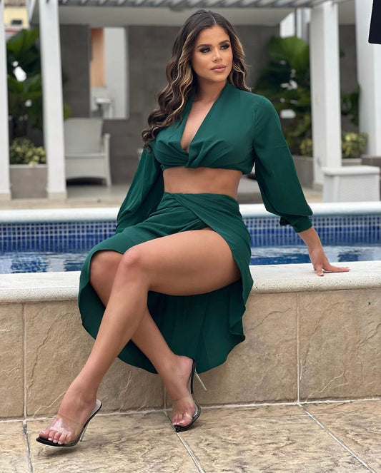 I’m More Than You Think Skirt Set Green