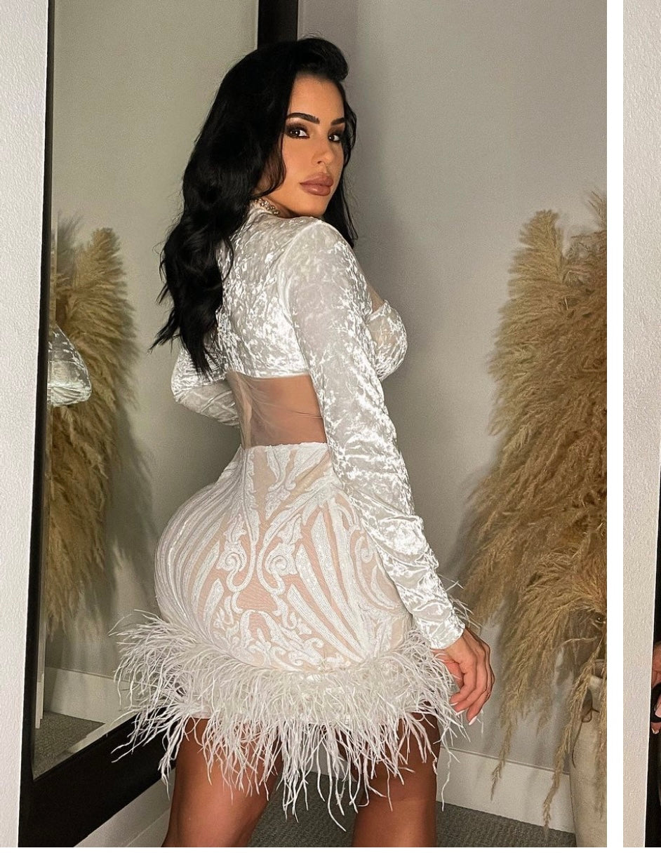 Shine Tonight Rhinestone Mini Dress