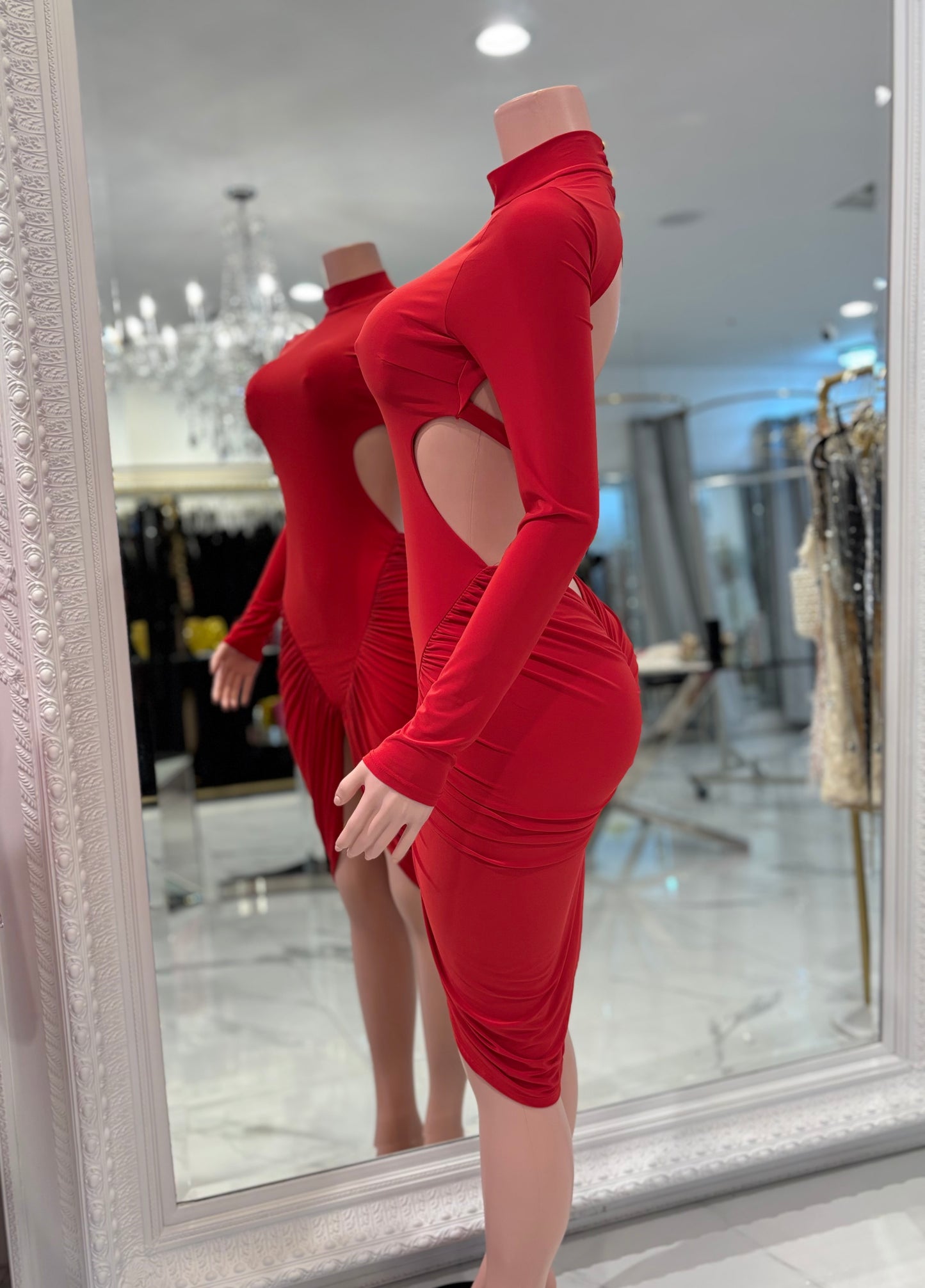 I Need You Midi Dress Red