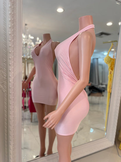 Baby Pink Mini Dress