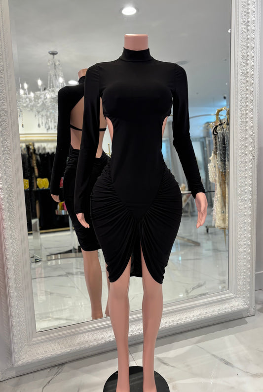 I Need You Midi Dress Black