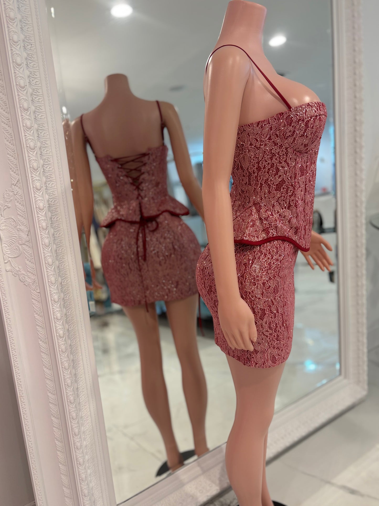 A Beautiful Miracle Skirt Set Red