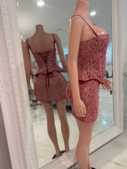 A Beautiful Miracle Skirt Set Red