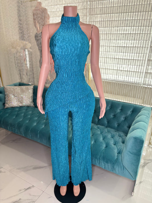 Azure Drift Pant Set Blue