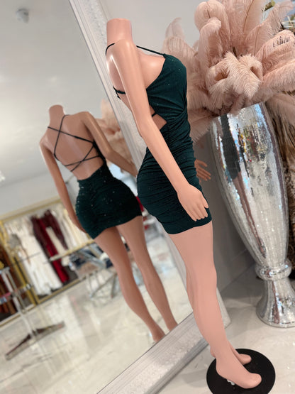 Come to Me Darling Mini Dress Green