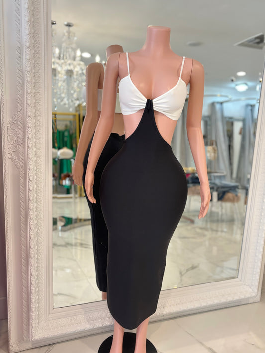 Look Between the Lines Midi Dress
