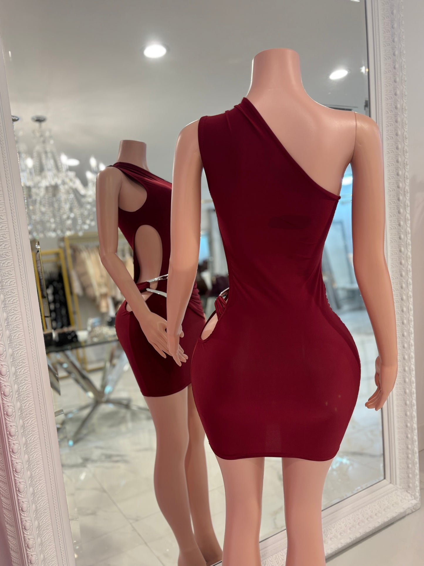 Caught Her Eye Mini Dress Vino