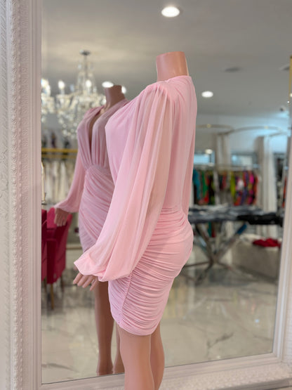 Baby Pink Mini Dress