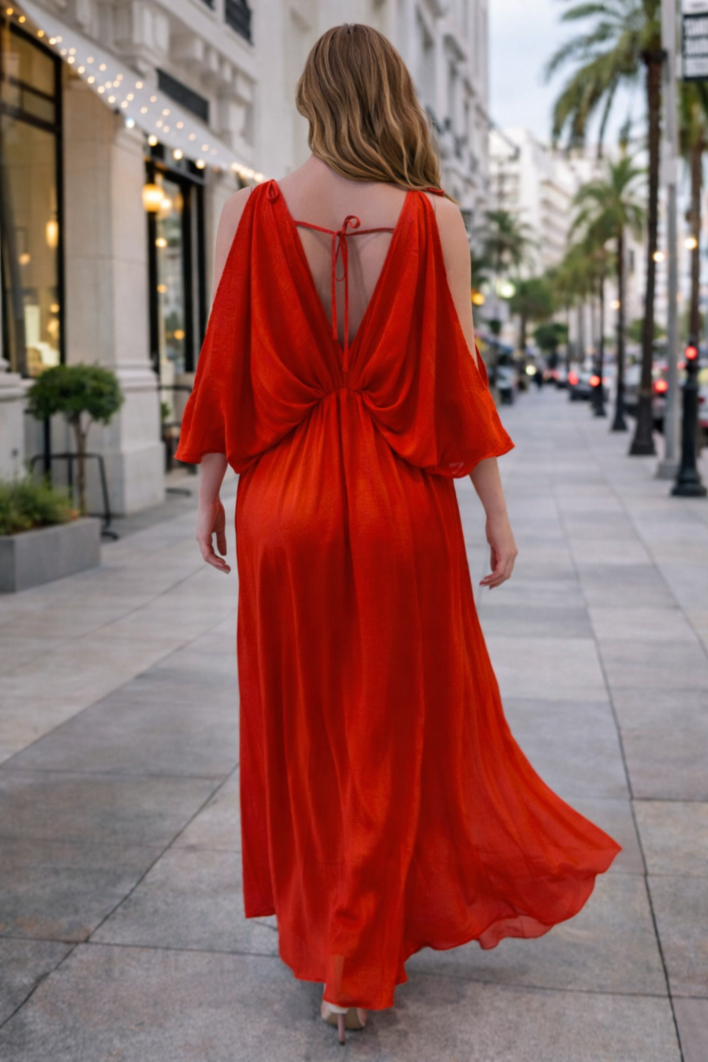Lunch Soirée Maxi Dress Orange