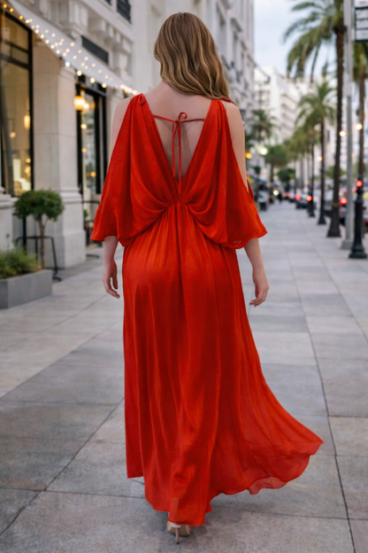 Lunch Soirée Maxi Dress Orange