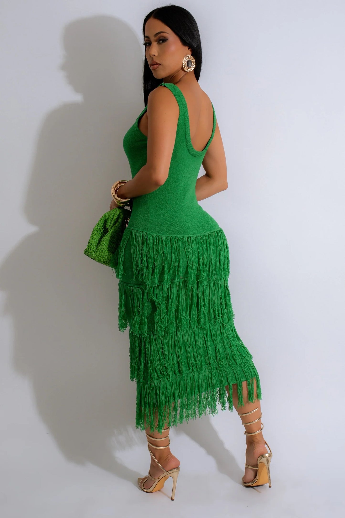 Casade Midi Dress Green