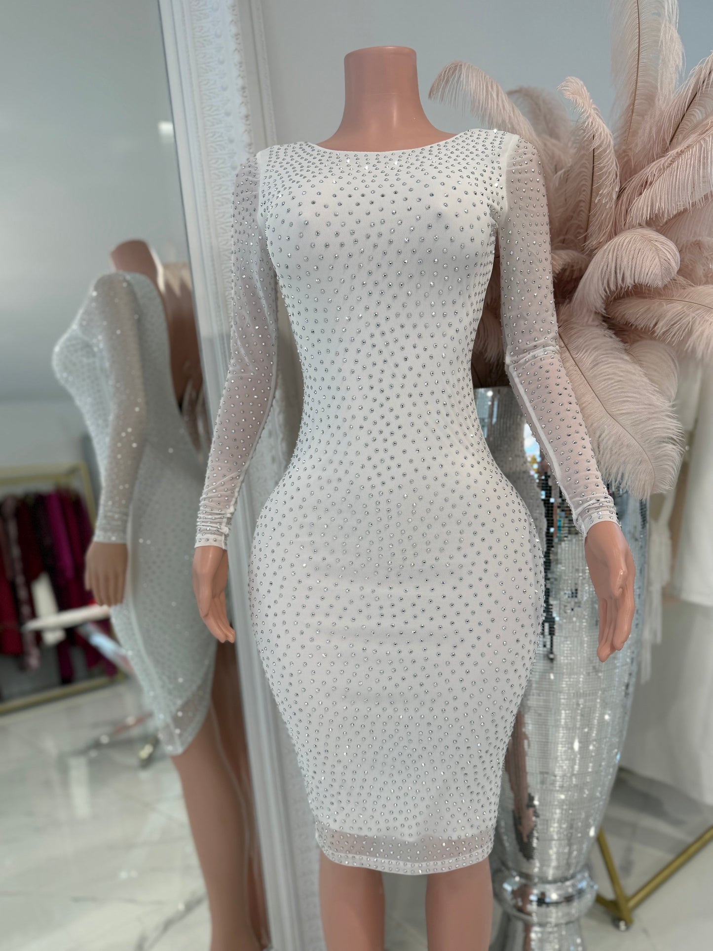 What a Tease Midi Dress White