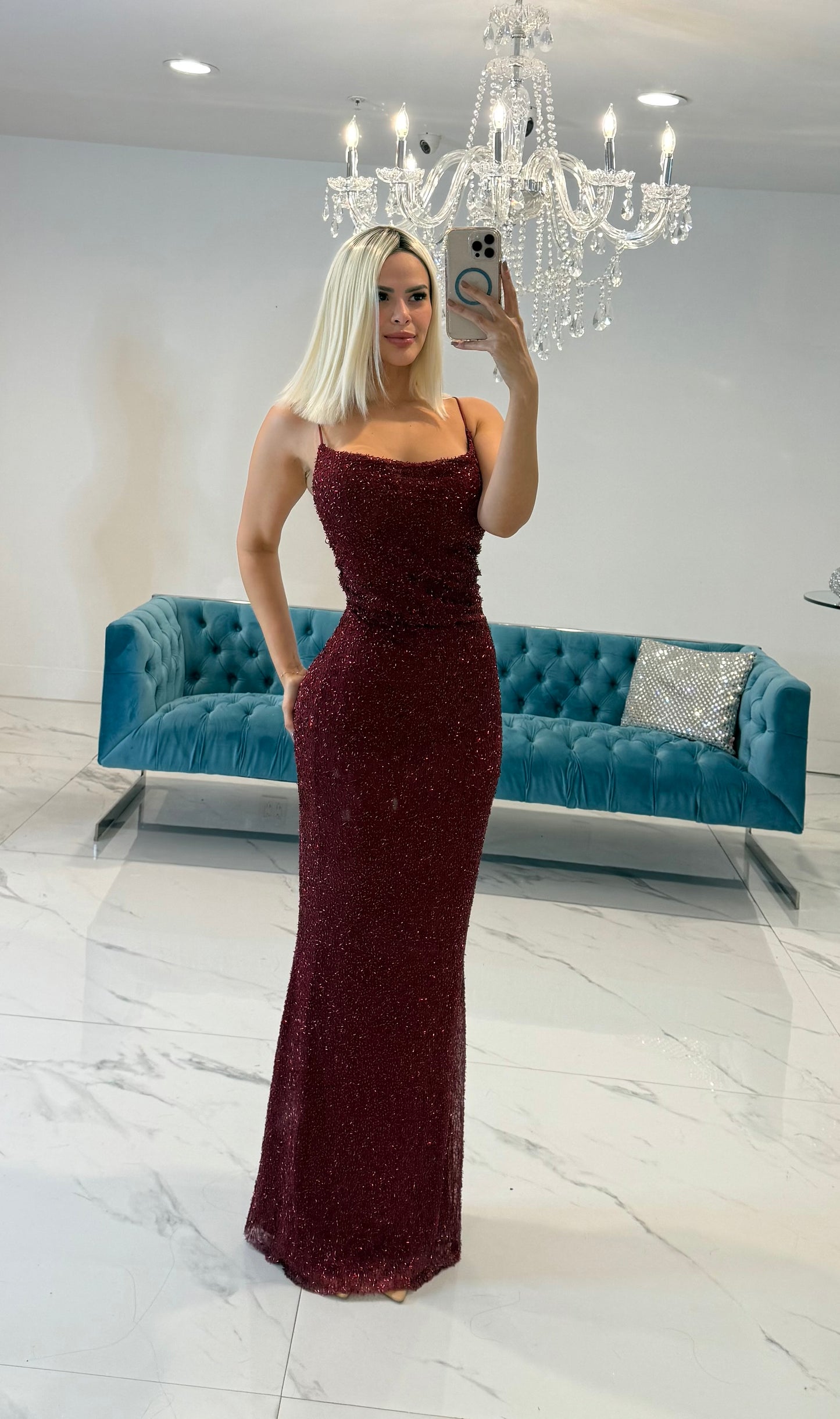 If Only I Had You Maxi Dress Rojo Vino