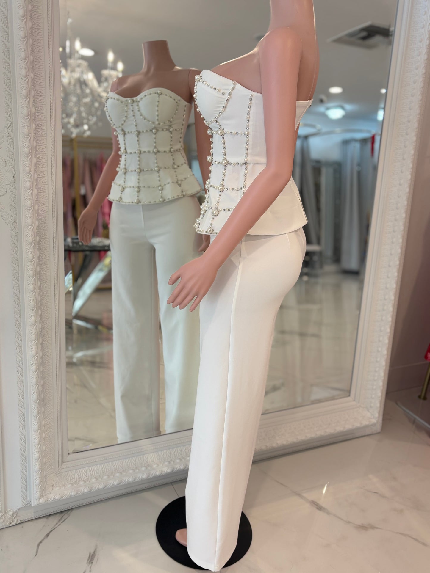Perla's Pants Set White
