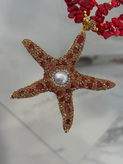 Star of the Tide Necklace Red
