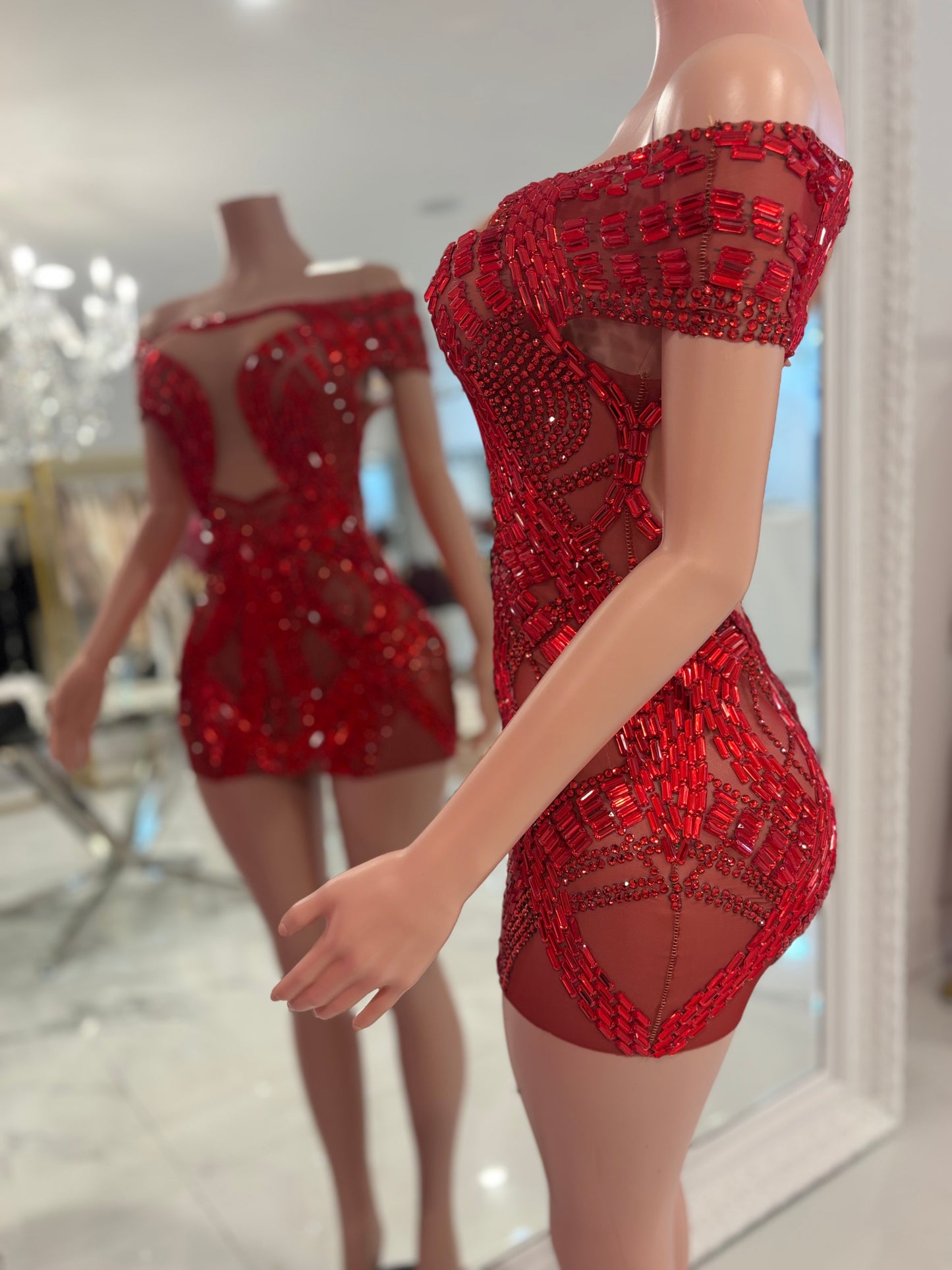 Embrace Me Baby Mini Dress Red