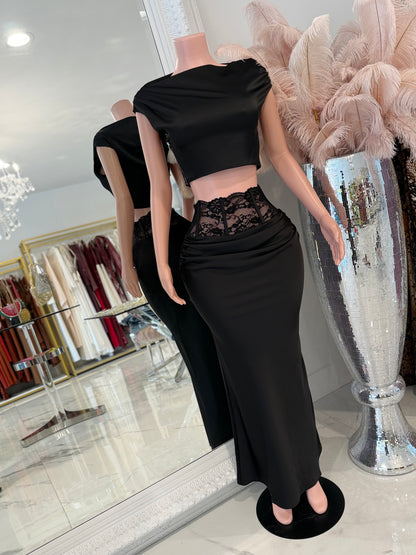 Allow Me to Lead The Way Skirt Set Black