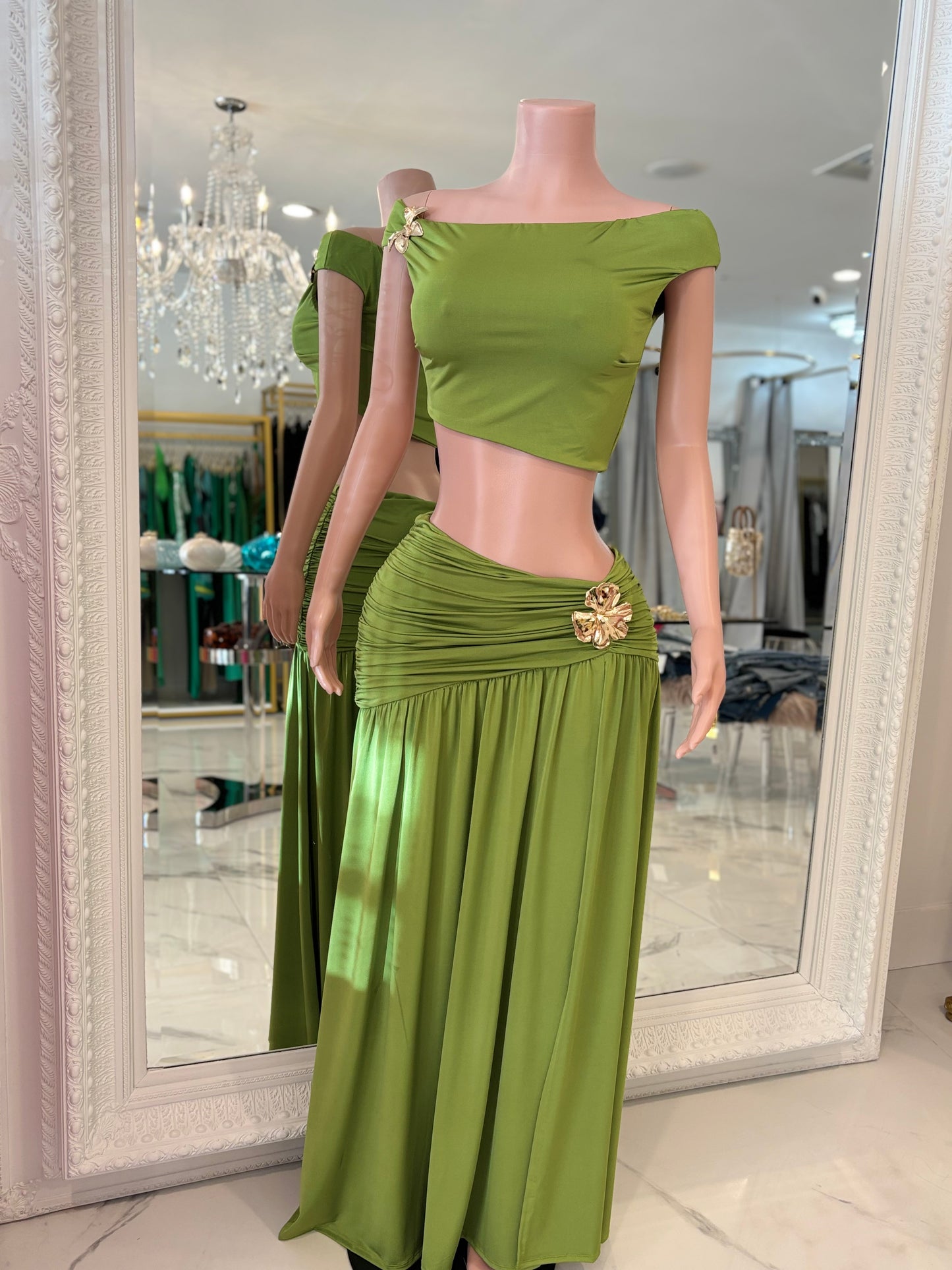 You Deserve Better Skirt Set Green